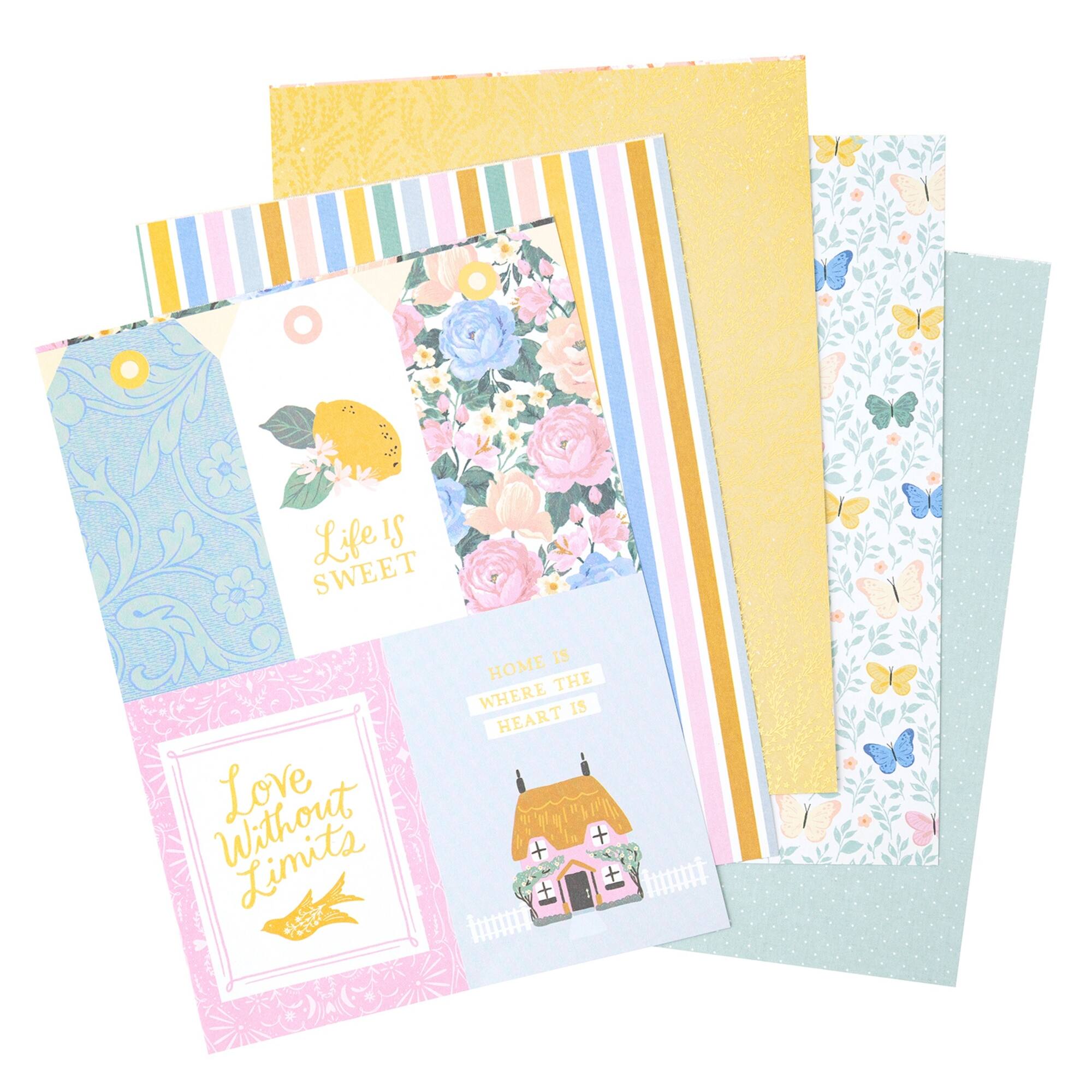 American Crafts Maggie Holmes Parasol Single-Sided Paper Pad, 6" x 8"